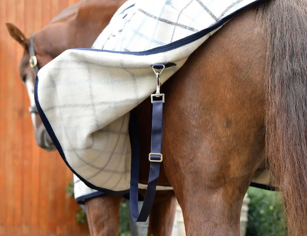 Weatherbeeta Wool Show Rug - Cream/Navy/Light Blue