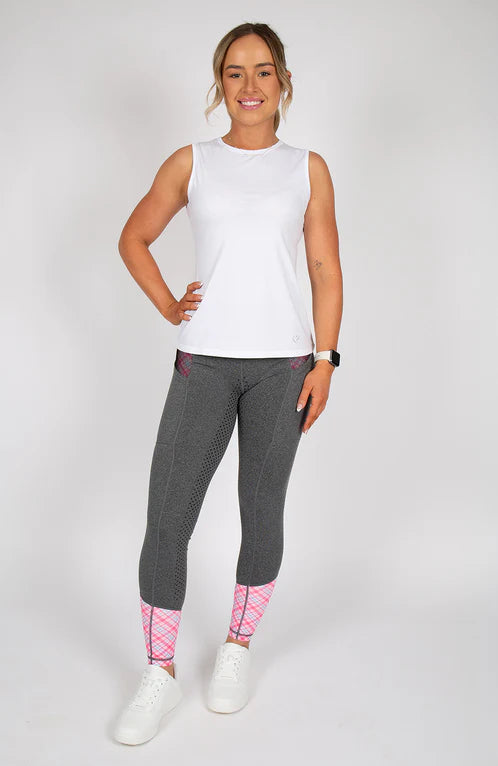 Bare Equestrian Performance Riding Tights - Grey Roseberry