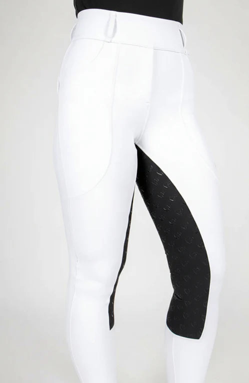 BARE Sculpt Hybrid Riding Breeches - White/Black Seat