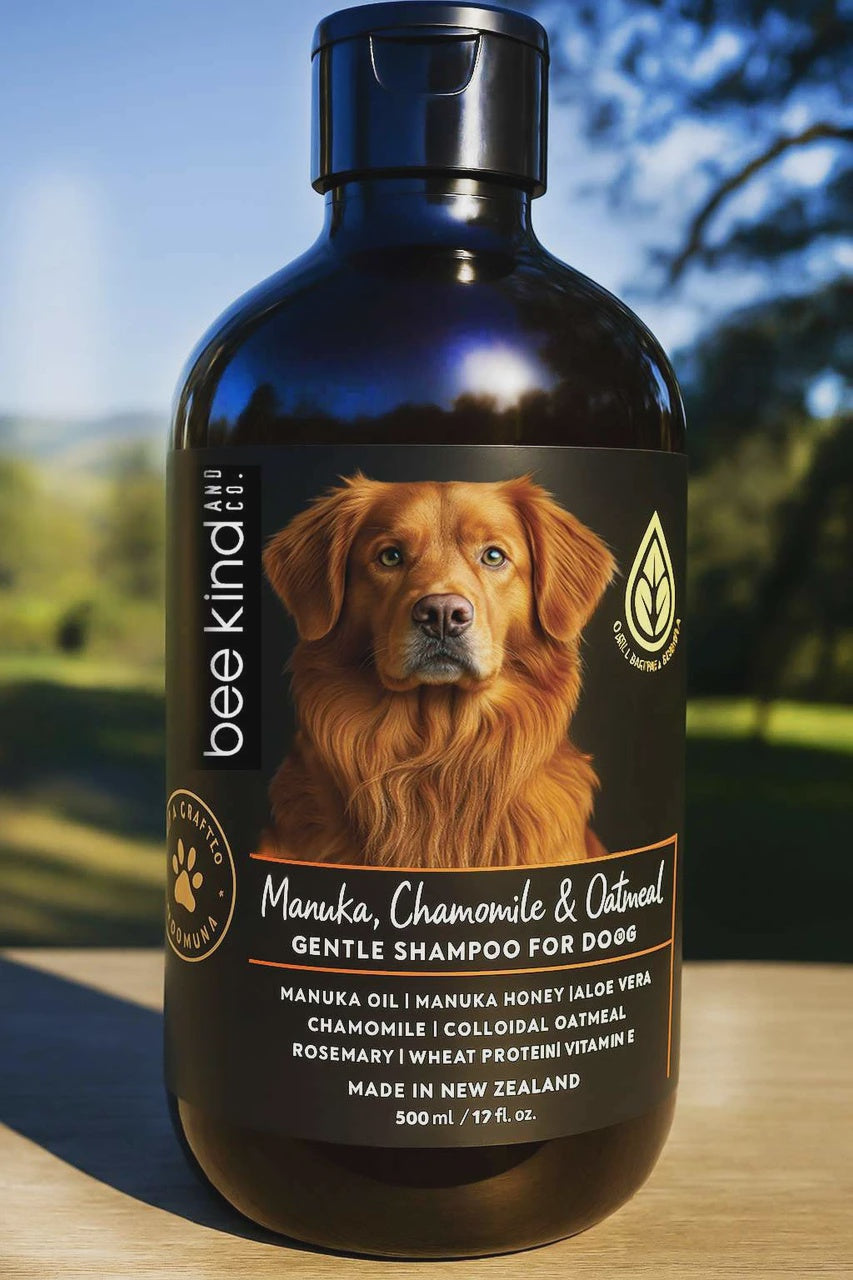 Bee Kind Natural Gentle Dog Shampoo (500ml) - Soothing, Botanical Formula