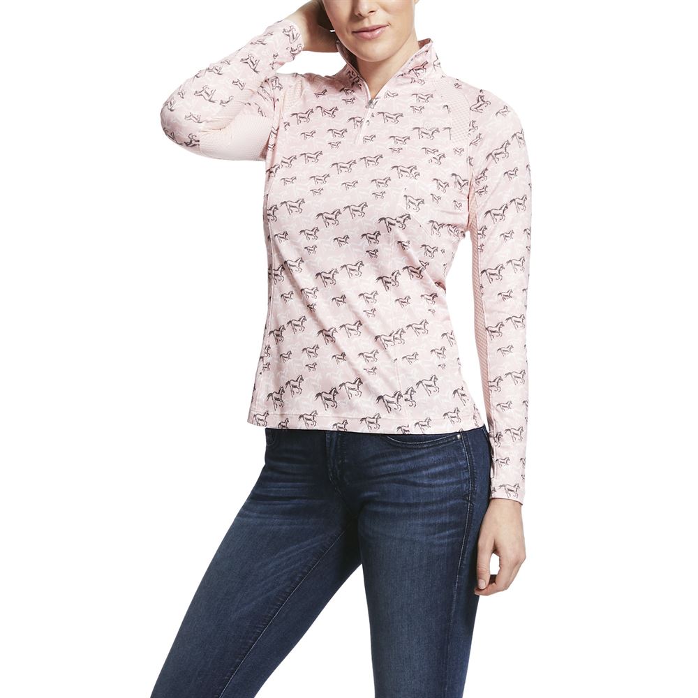 Ariat Sunstopper Long Sleeve Top 2.0  with 1/4 Zip Baselayer