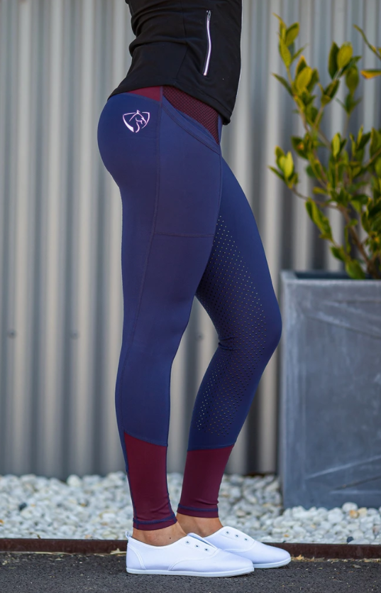 Bare Equestrian Performance Tights - Navy