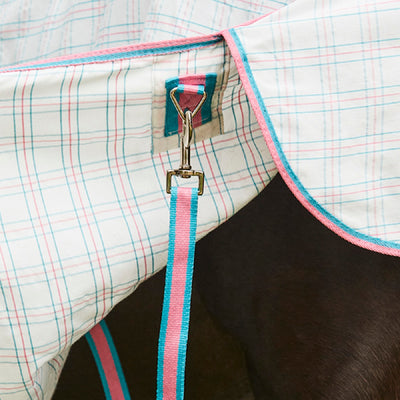 Kool Coat Cotton Standard Neck - White/Turquoise/Pink