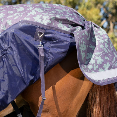 Weatherbeeta ComFiTec Plus Dynamic II Combo Neck Cover Medium/Lite - Abstract Floral