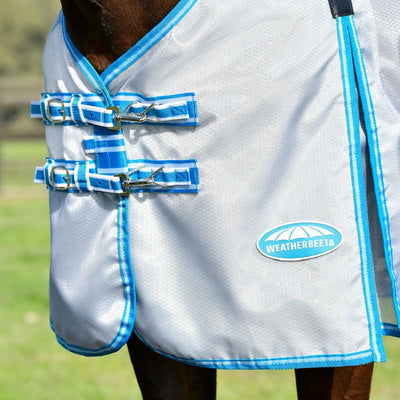 Weatherbeeta ComFiTec Hexi Shield Combo Cover - Silver/Teal Blue