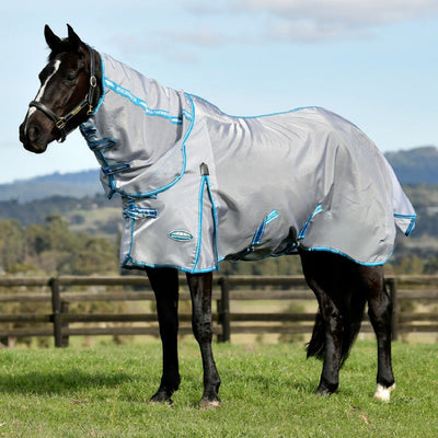 Weatherbeeta ComFiTec Hexi Shield Combo Cover - Silver/Teal Blue