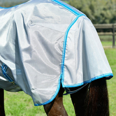 Weatherbeeta ComFiTec Hexi Shield Combo Cover - Silver/Teal Blue