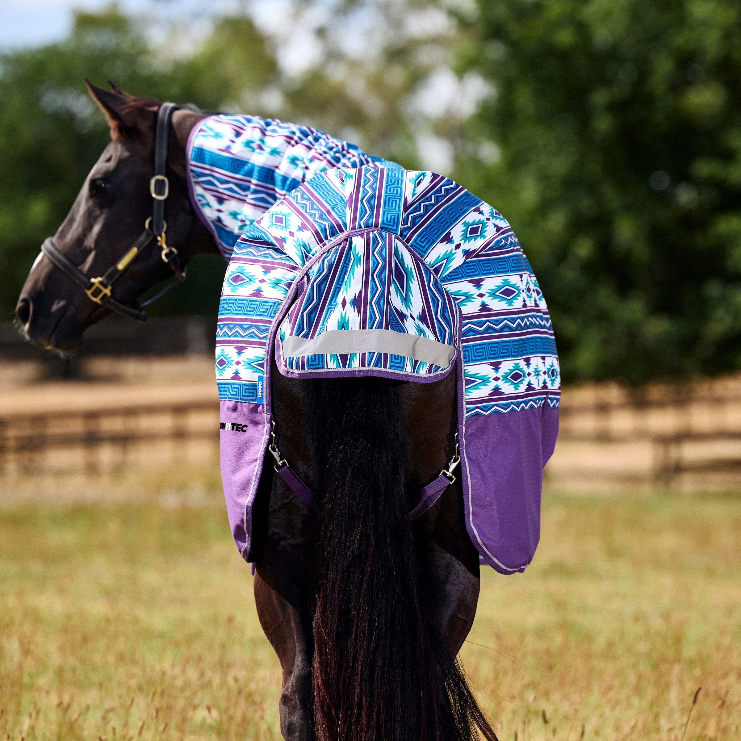Weatherbeeta Comfitec Essential Turnout Combo Cover Lite Plus- 50g Purple Navajo Print