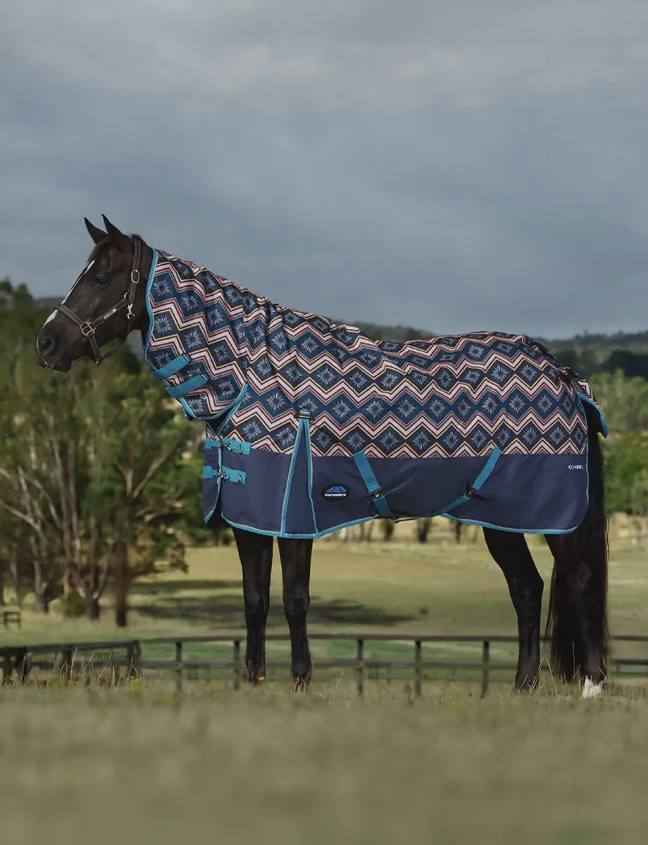 Weatherbeeta Comfitec Essential Turnout Combo Cover Lite Plus - 50g Sedona Star Print