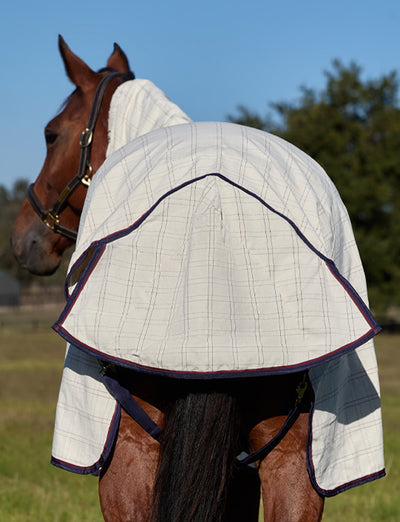 Weatherbeeta Cotton Summer Sheet - Scrunch Combo Beige/Navy/Burgundy