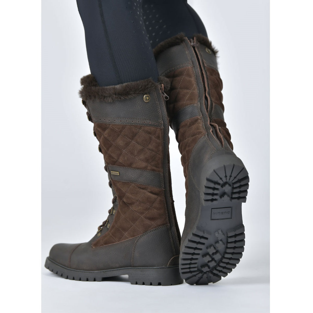 Dublin Yukon Quilt Boots - Chocolate Brown