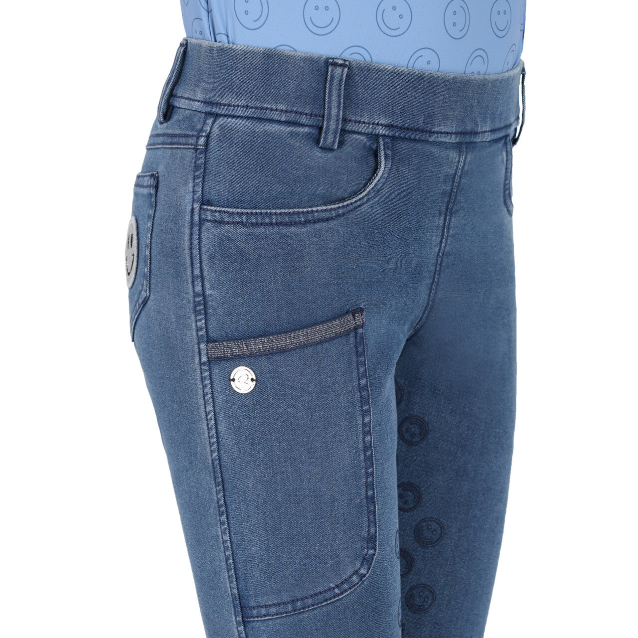 QHP Riding Tights Junior Full Grip - Rosalynn