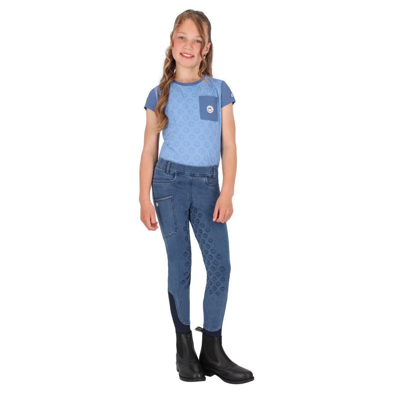 QHP Riding Tights Junior Full Grip - Rosalynn