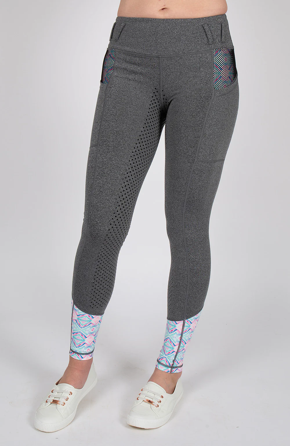 Bare Equestrian Youth Performance Riding Tights - Azure