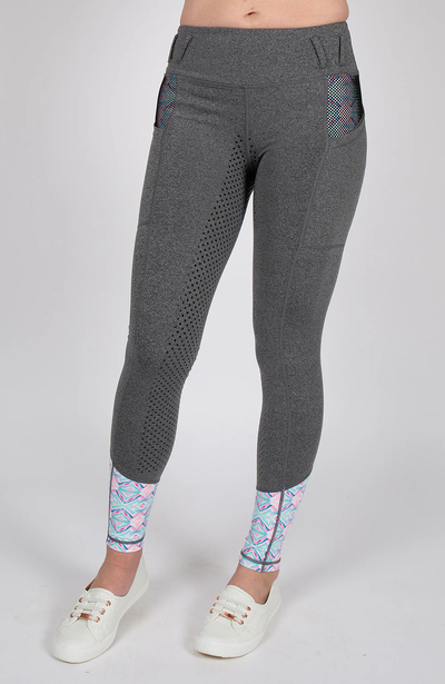 Bare Equestrian Youth Performance Riding Tights - Azure