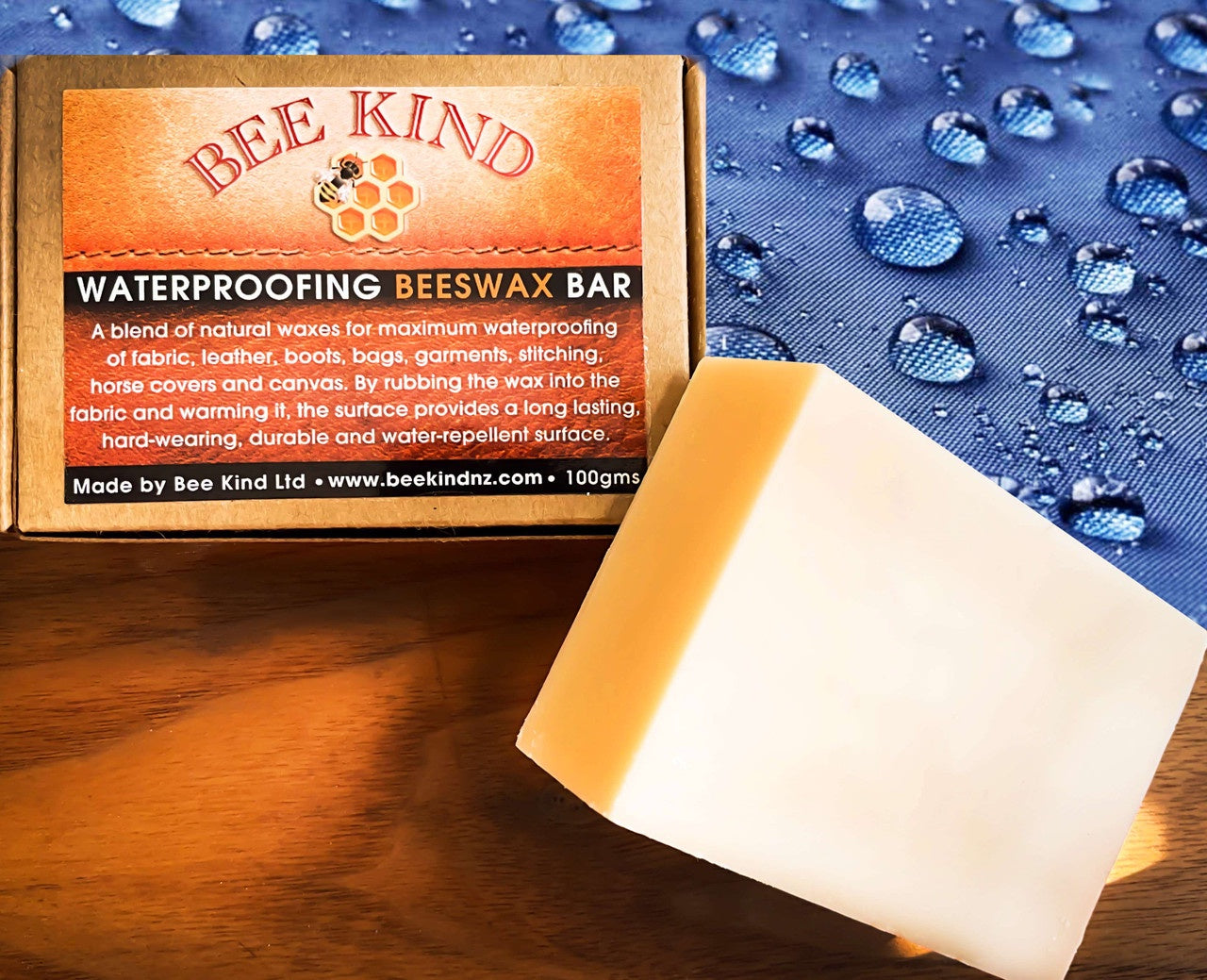 Bee Kind Beeswax & Carnauba Waterproofing Bar 100g
