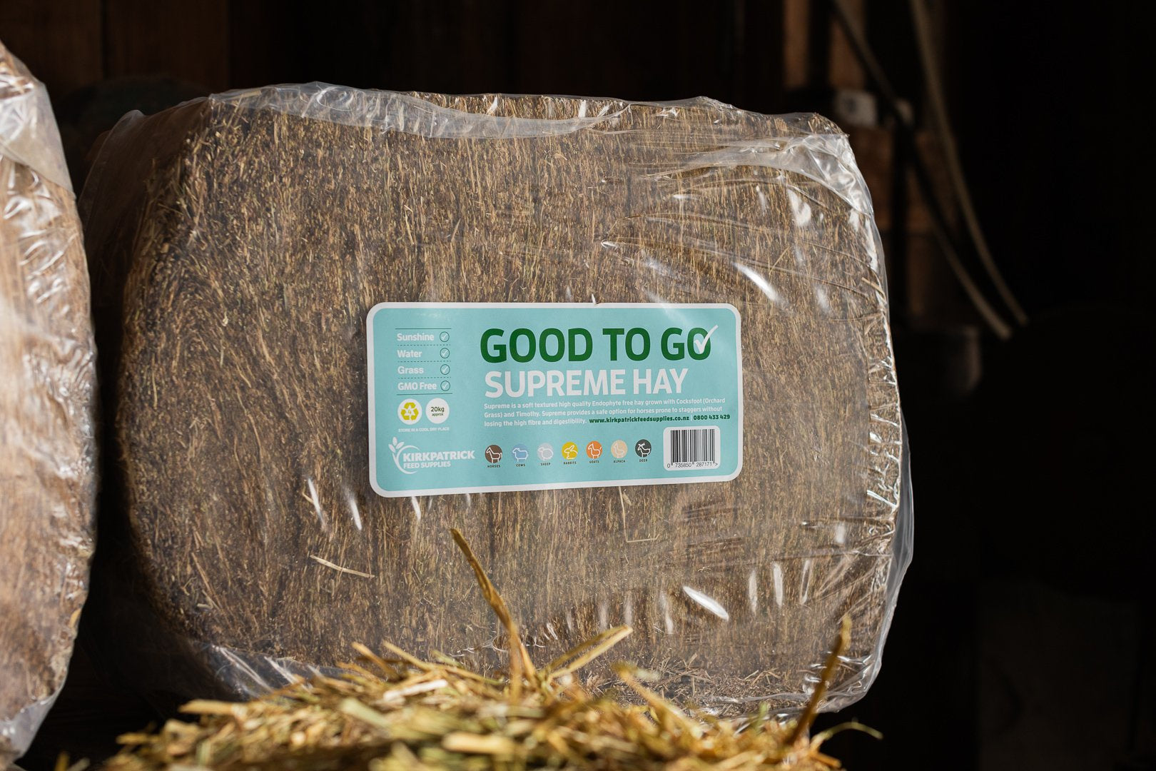 Supreme Hay Compact Bale - Wrapped – HorseSports NZ Equestrian Supplies