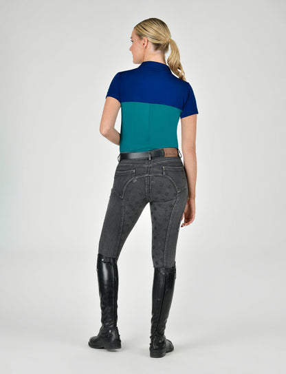 Dublin Shona Full Grip Silicone Print Denim Breeches - New Colour