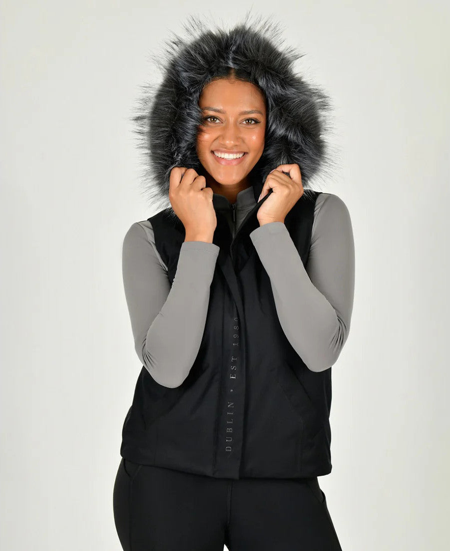 Dublin Frankie Fur Trim Hooded Vest