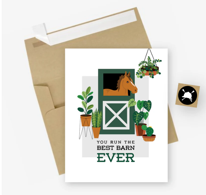 Hunt Seat Paper Co Greeting Card - You Run the Best Barn Ever