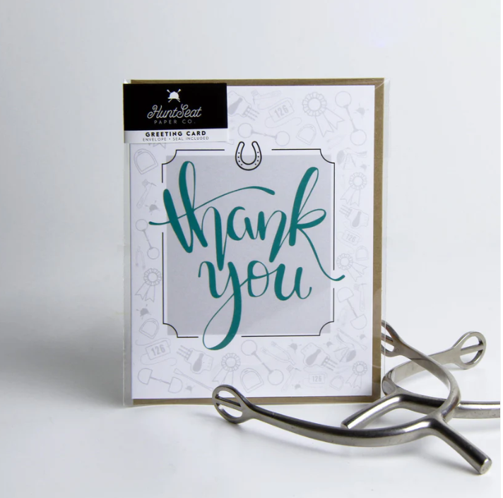 Hunt Seat Paper Co Greeting Card - Thank You