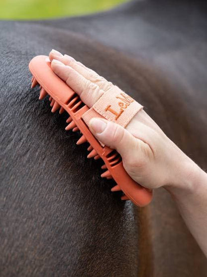 LeMieux Flexi Massage Brush - Apricot