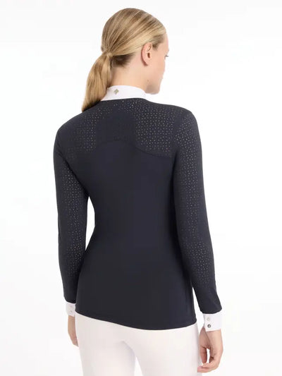 LeMieux Olivia Long Sleeve Show Shirt - Navy
