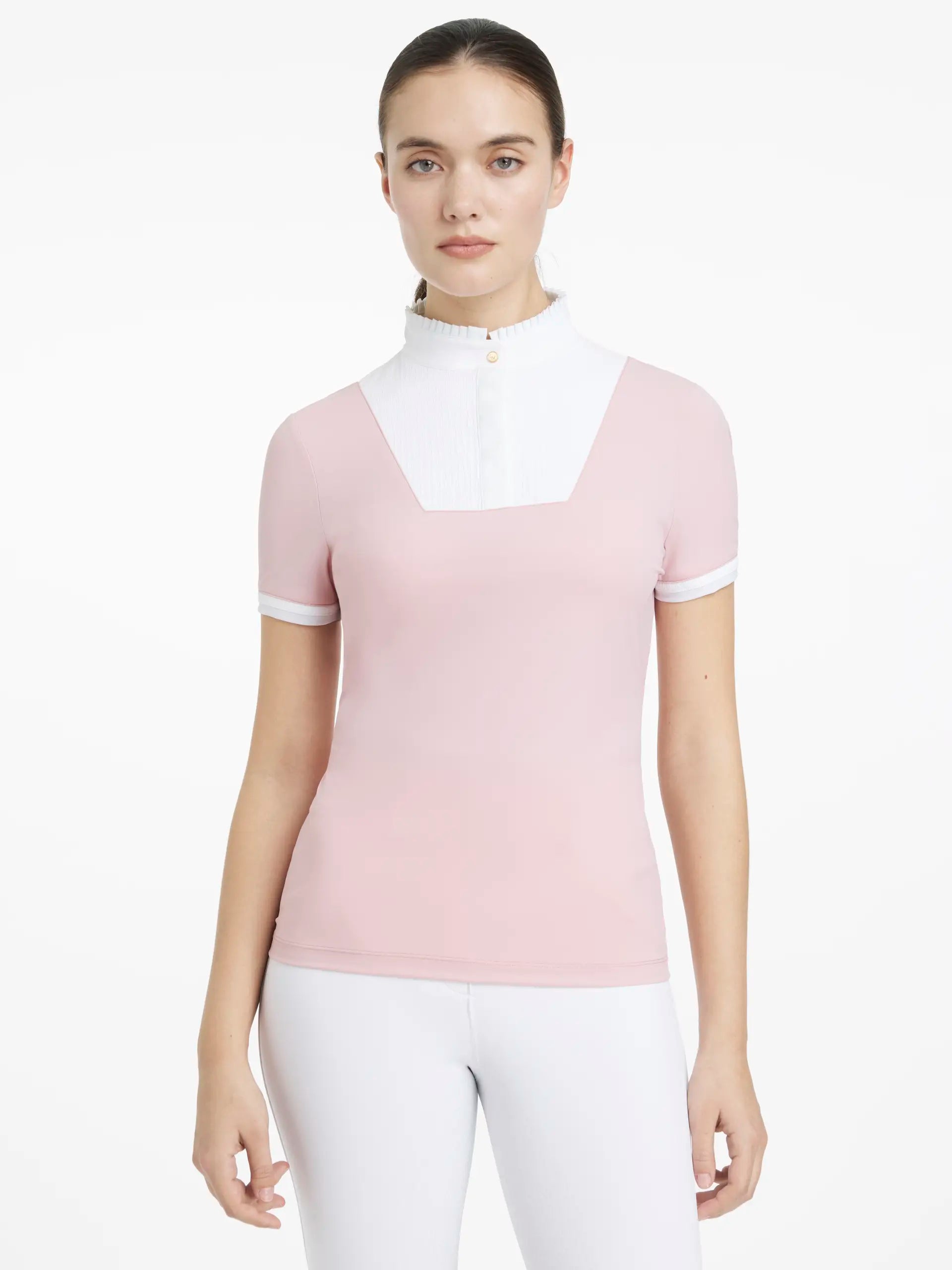LeMieux Sophia Short Sleeve Pleated Show Shirt - Blossom