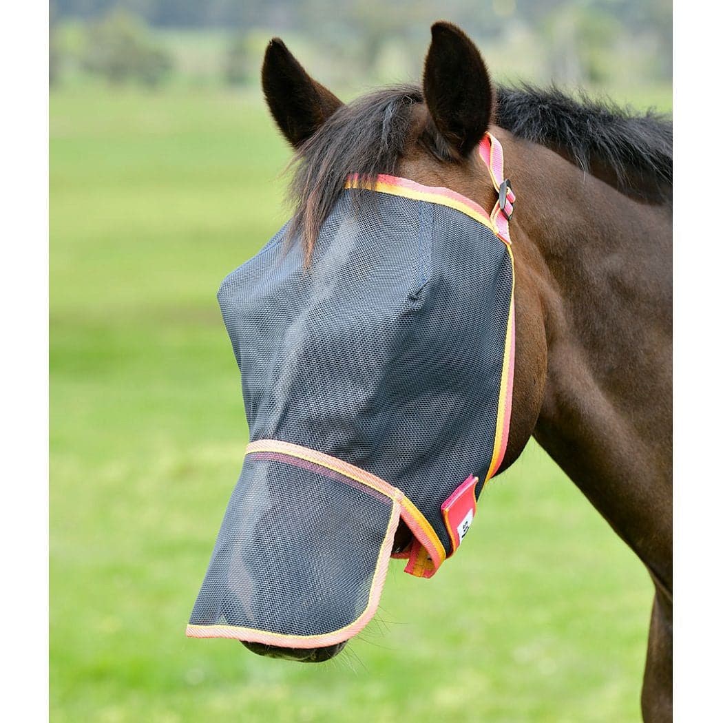 Saxon Buzz Away Fly Mask with Nose Net