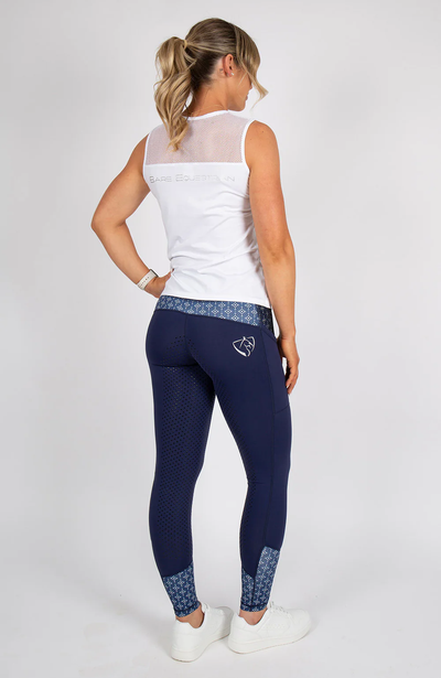 Bare Equestrian Adult Performance Tights - Navy Nomad