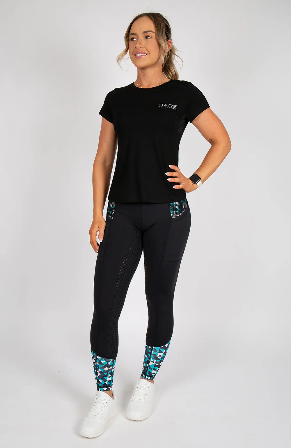 Bare Equestrian Performance Riding Tights - Geo