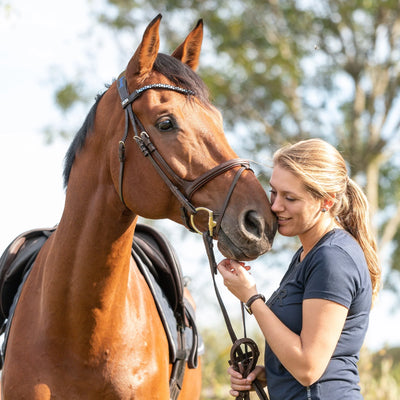 Sprenger Novocontact Eggbutt Snaffle Bit with D Shaped Rings - 14mm