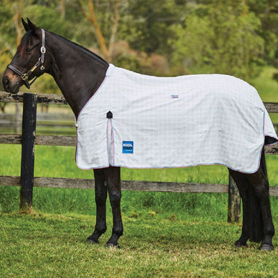 Kool Coat Cotton Standard Neck - White/Turquoise/Pink