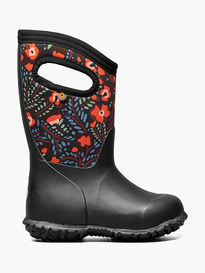 Bogs York Super Flower Kids Rain Boots