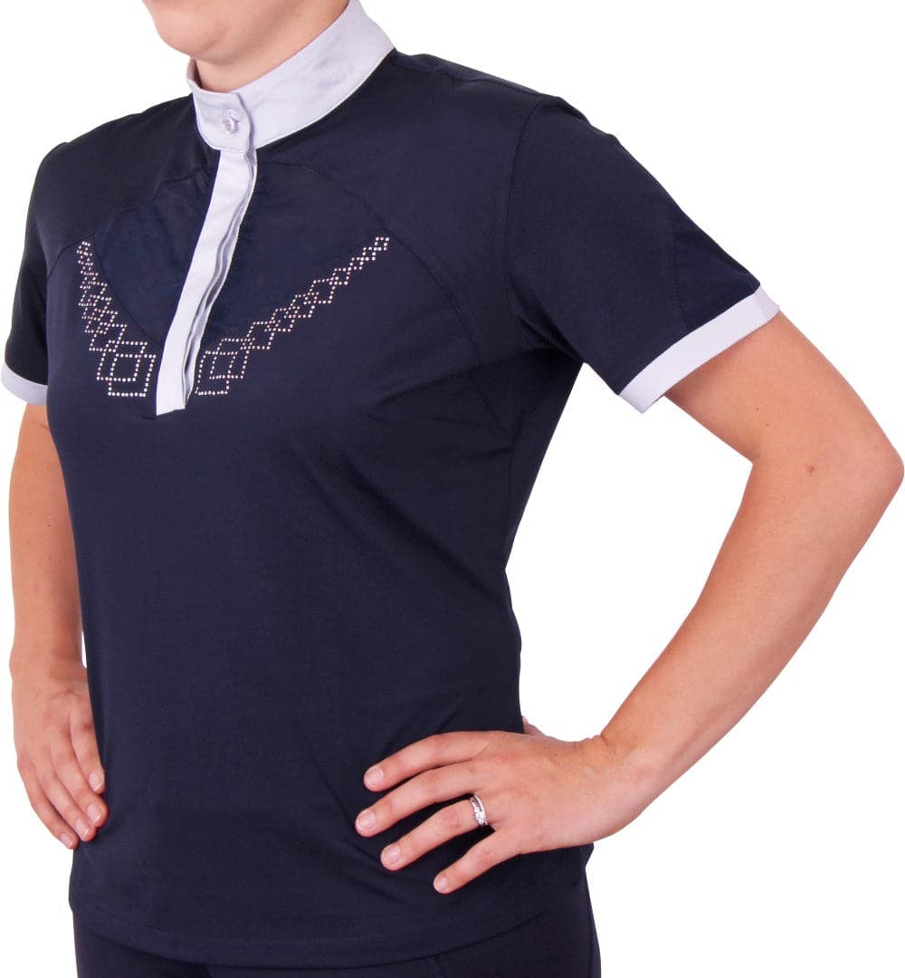 Cavallino Riding Shirt - Diamante Trim