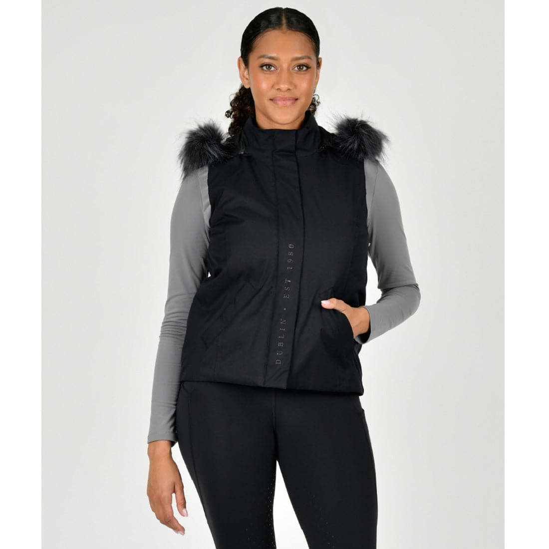 Dublin Frankie Fur Trim Hooded Vest