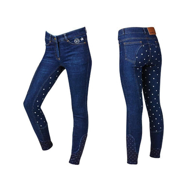 Dublin Shona Full Grip Silicone Print Denim Breeches