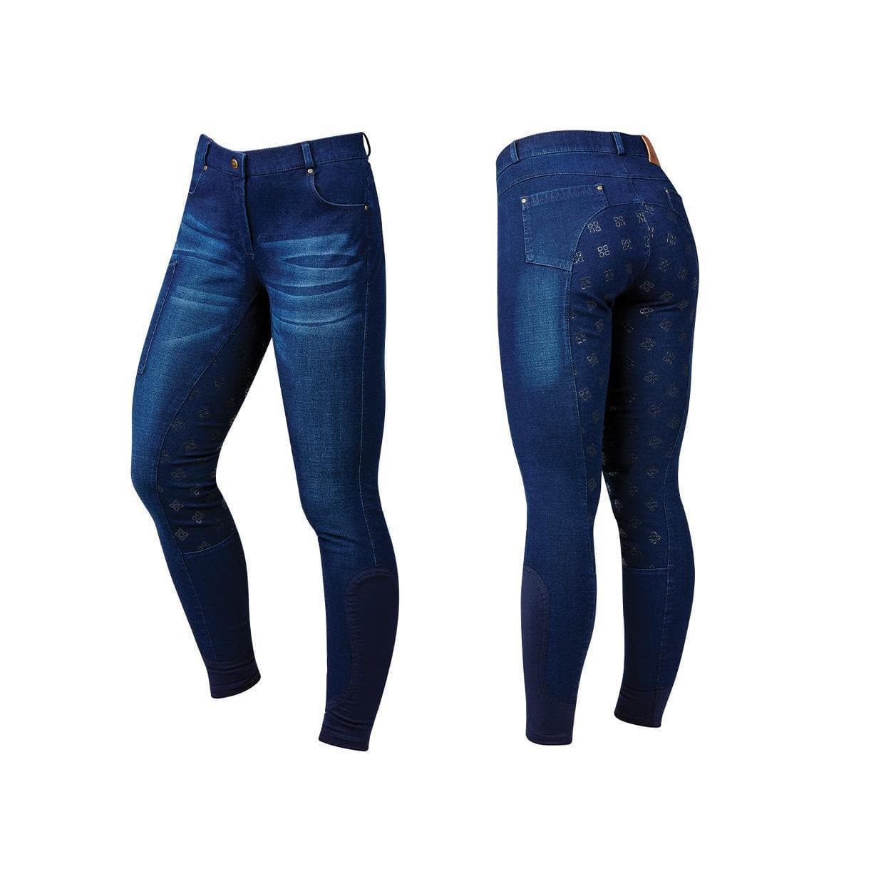 Dublin Shona Full Grip Silicone Print Denim Breeches