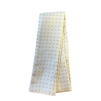 Equetech Pin Spot Riding Stock - Cream/Gold