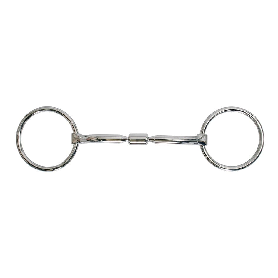Platinum Loose Ring Snaffle Bit with Roller - 3" Ring