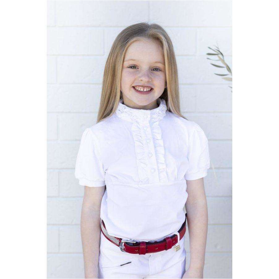 Hampton & Harlow Girls Short Sleeve Frill Show Shirt