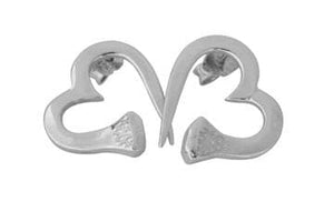 Nail Heart Earrings S/Silver